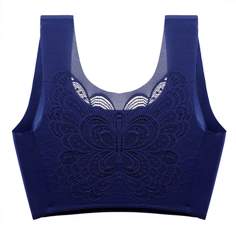 Plus Size Lace Butterfly Comfortable Bra