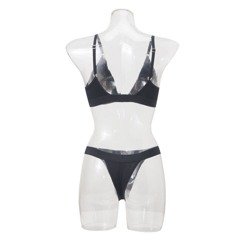 French Triangle Wireless Bra & Thong Set