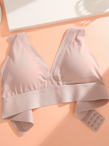 Bralettes für Damen V-Ausschnitt-BHs für Damen Beige