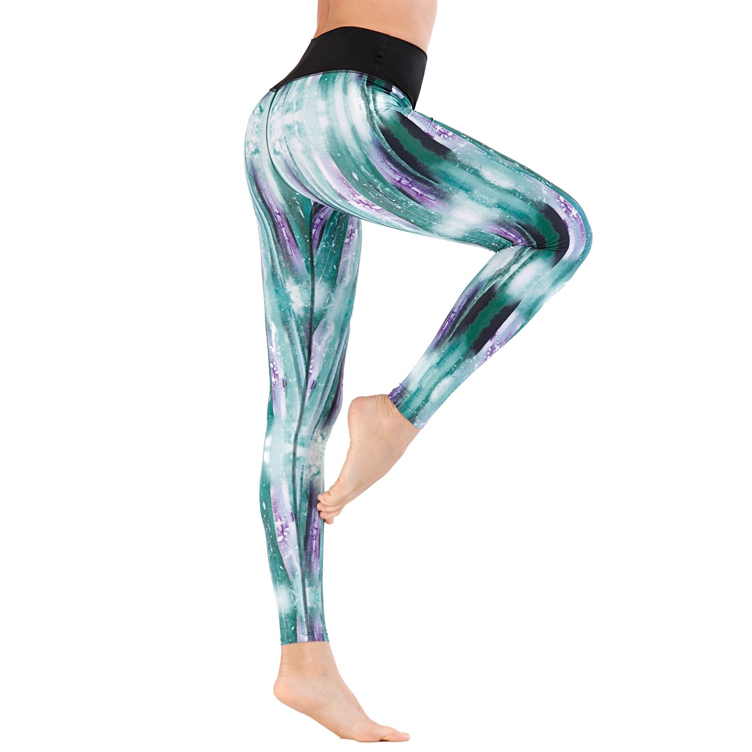 Pantalones de yoga Leggings de cintura alta Control de abdomen A prueba de sentadillas