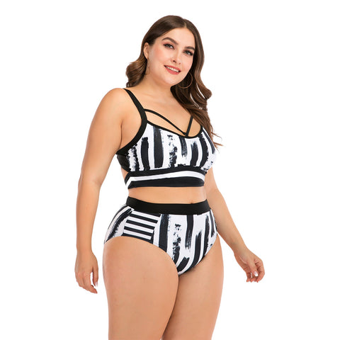 Bikini de talla grande para trajes de baño de cintura alta con efecto push up