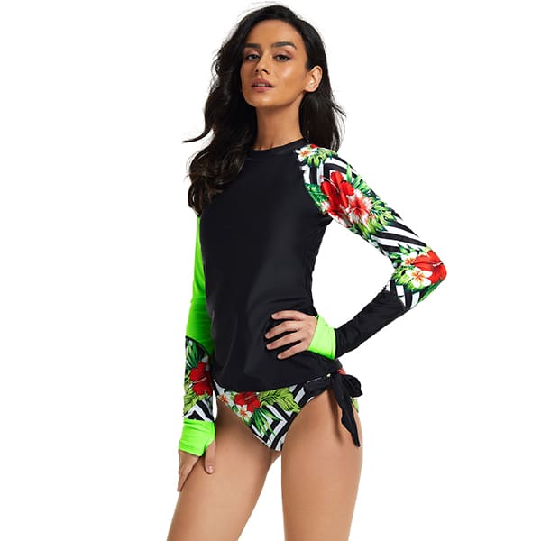 Long Sleeve Two Piece Swimsuit Women