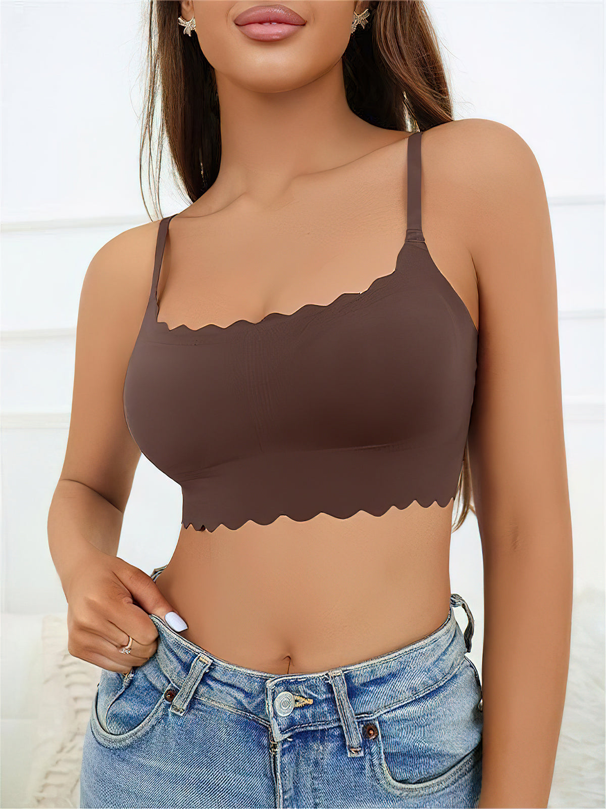 Milk & Coffee Seamless Wireless Bra Peru