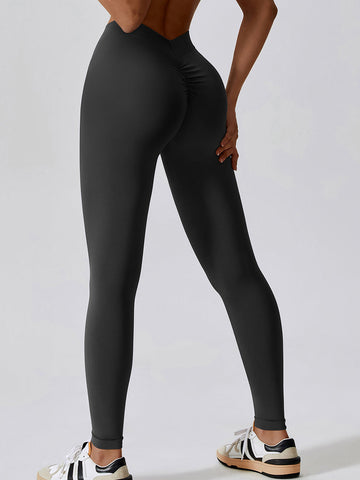 Nahtlose Leggings mit V-Ausschnitt hinten 