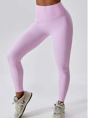 Gerippte Scrunch-Yoga-Leggings 