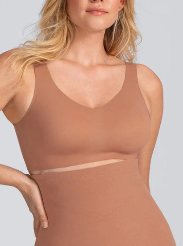 Airy Zero V-Neck Bra Cinnamon