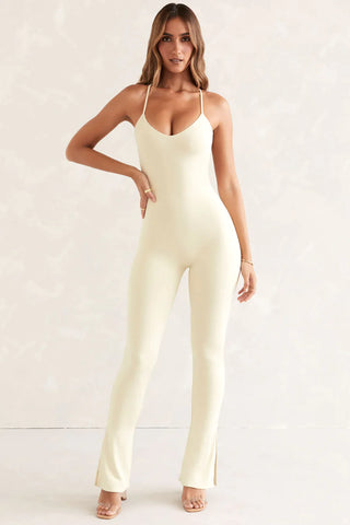 Scoop Neck Backless Jumpsuit