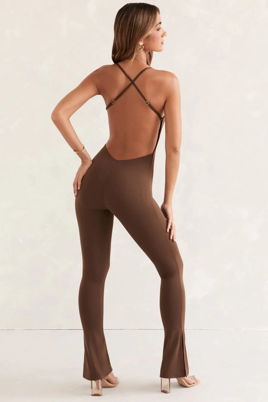 Scoop Neck Backless Jumpsuit