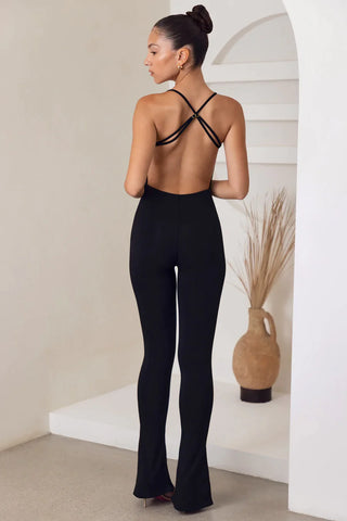 Scoop Neck Backless Jumpsuit