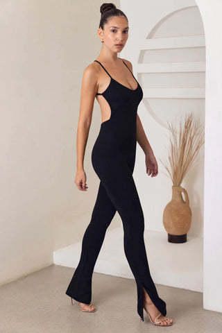 Scoop Neck Backless Jumpsuit