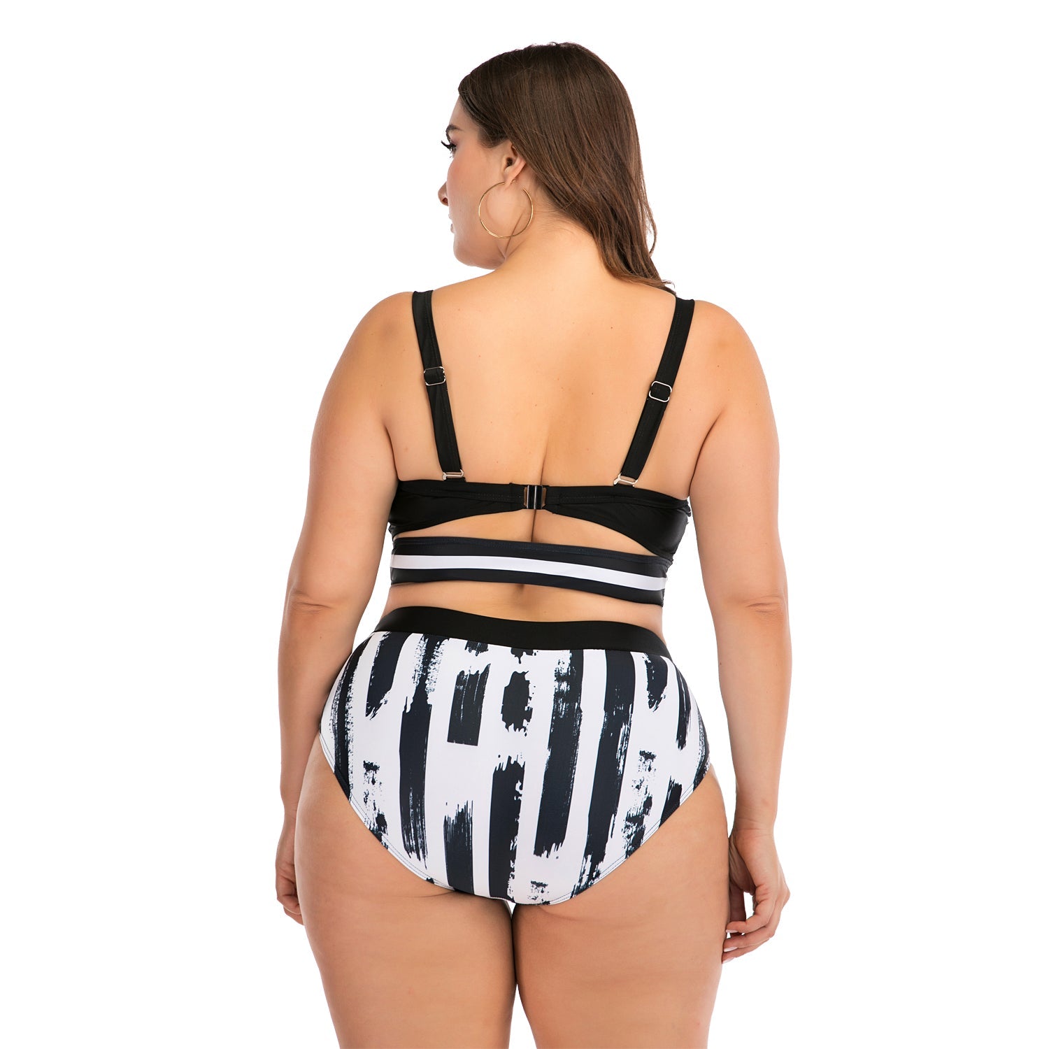 Bikini de talla grande para trajes de baño de cintura alta con efecto push up