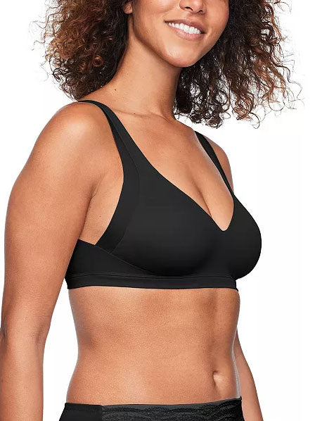Underarm and Back-Smoothing Comfort Wireless Lightly Lined T-Shirt Bra Black