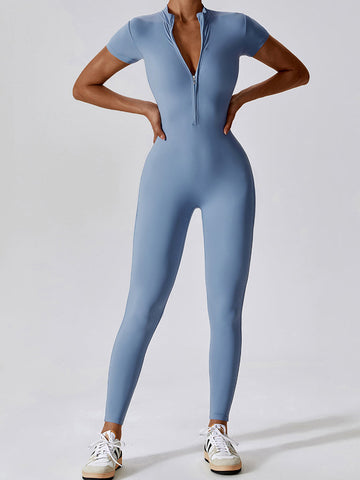 Air Cloud Langer Legging-Bodysuit mit Reißverschluss 