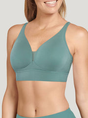 Supersoft Modal V-Neck Molded Cup Bra Wisteria Green