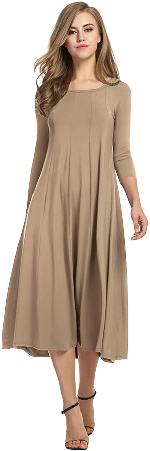 Flare Midi Long Dress