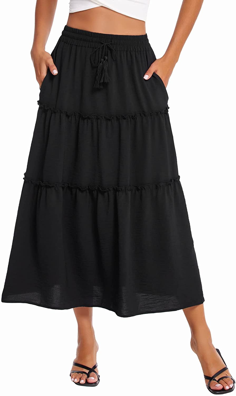 Midi Skirt with Pockets