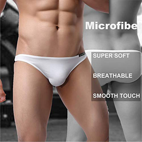 Pack de 4 calzoncillos tipo bikini elásticos de tiro bajo clásicos para hombre de Avidlove Underwear 