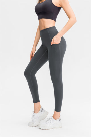 Leggings mit hoher Taille und Seitentaschen