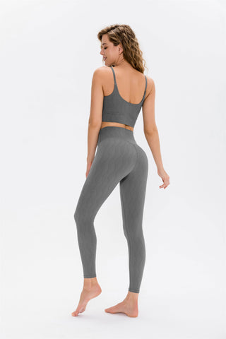 Sport-BH und Leggings-Set – Blatt