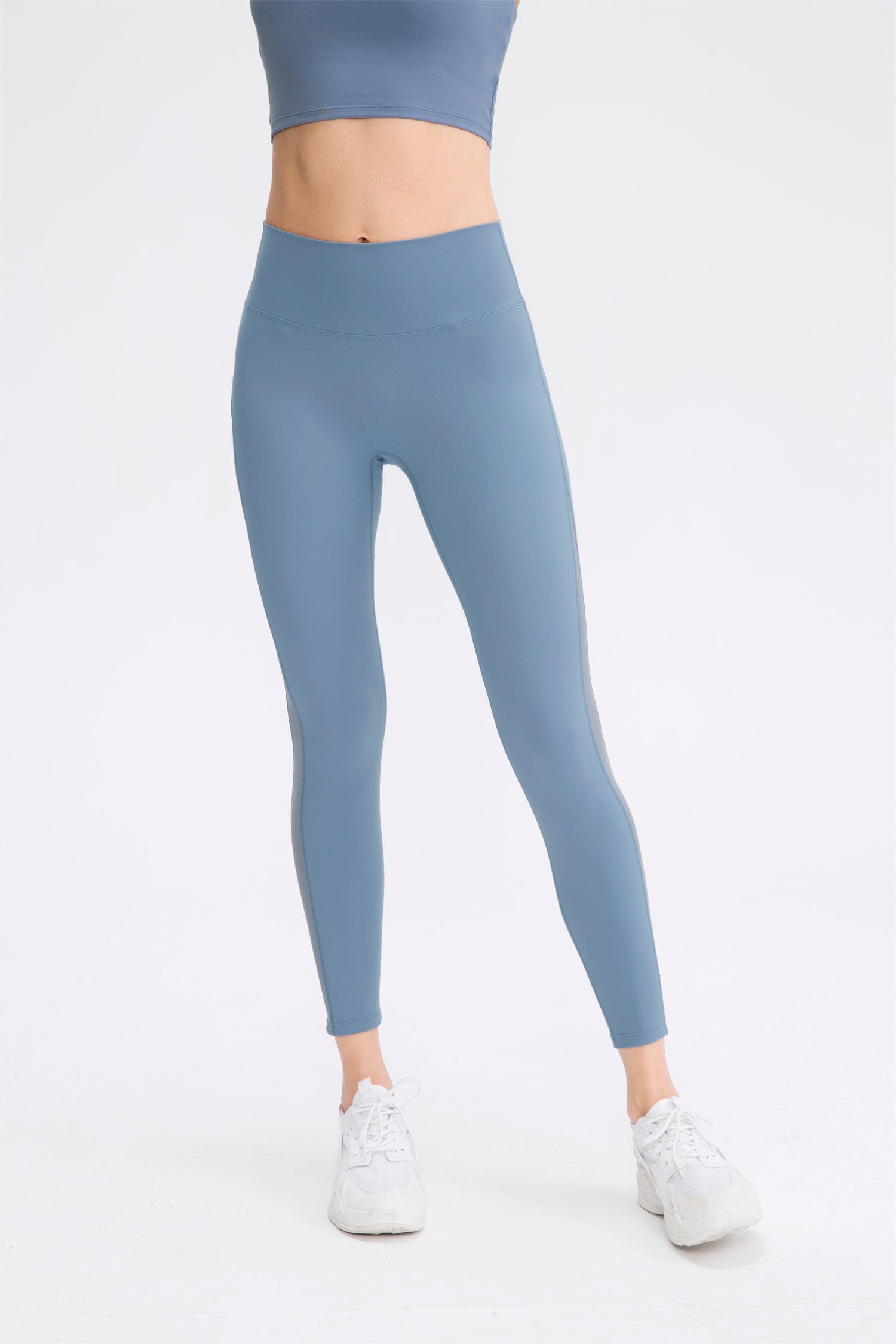 Leggings deportivos de malla con cintura alta