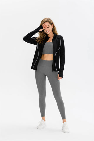 Sport-BH und Leggings-Set – Blatt