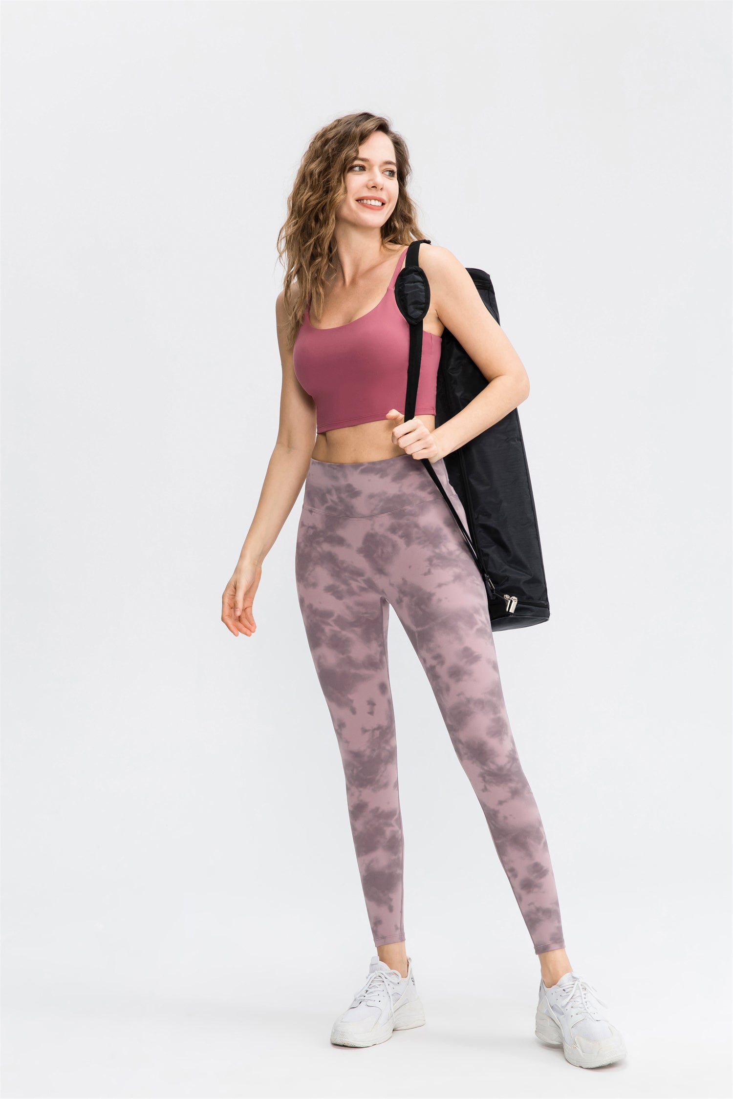 Yoga-Leggings mit Batikmuster