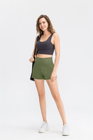 Back Pocket Plus Side Hidden Pocket 2-in-1 Sport Shorts