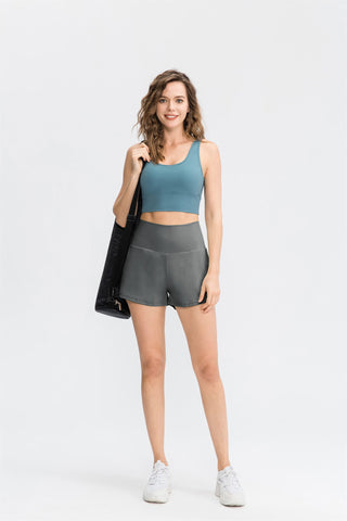 2-in-1-Sportshorts mit Gesäßtasche und versteckter Seitentasche