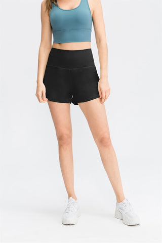 Back Pocket Plus Side Hidden Pocket 2-in-1 Sport Shorts