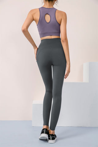 Leggings mit hoher Taille und Seitentaschen