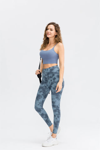 Yoga-Leggings mit Batikmuster