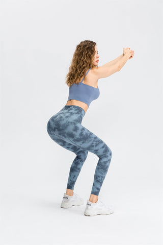 Yoga-Leggings mit Batikmuster