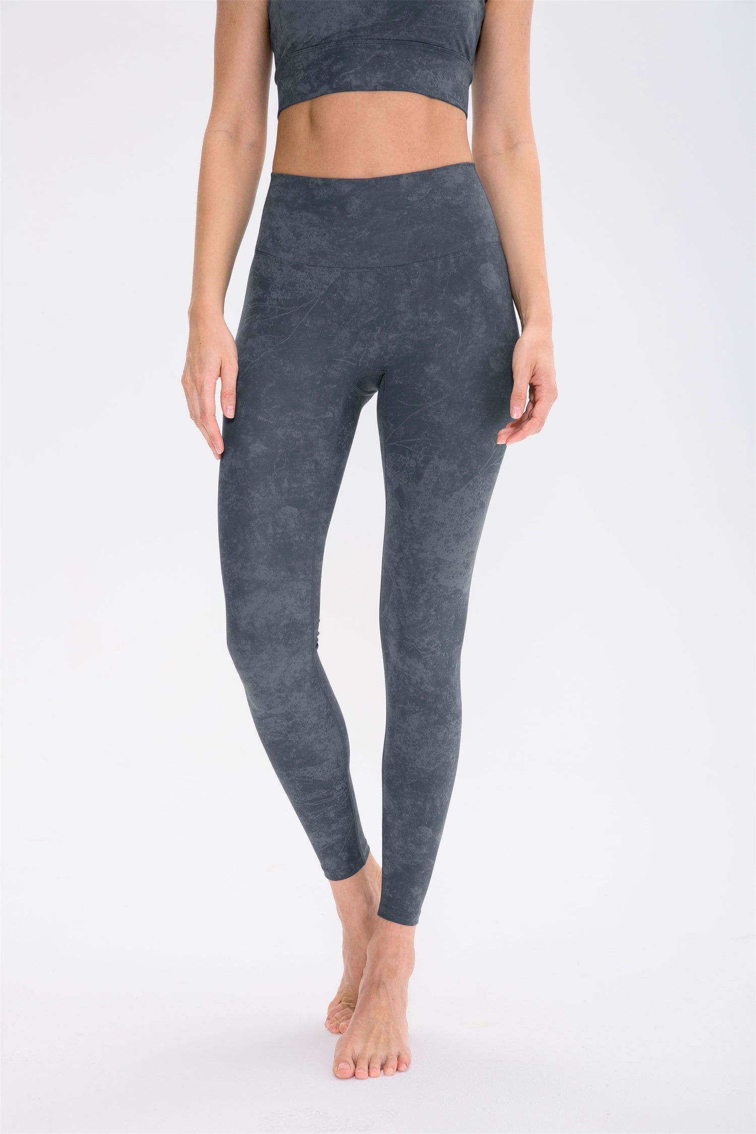 Bedruckte Leggings mit hoher Taille