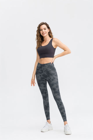 Yoga-Leggings mit Batikmuster