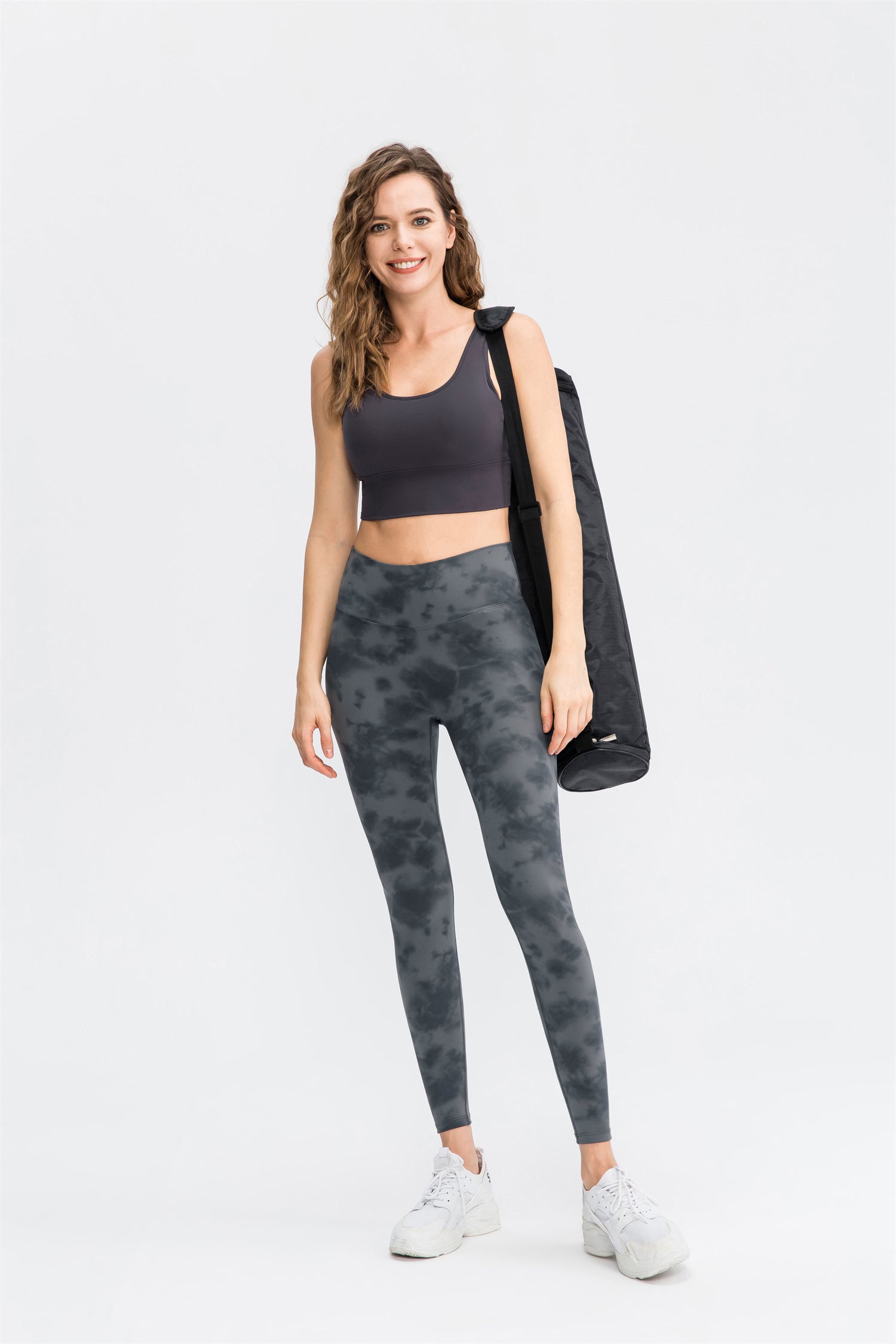 Yoga-Leggings mit Batikmuster