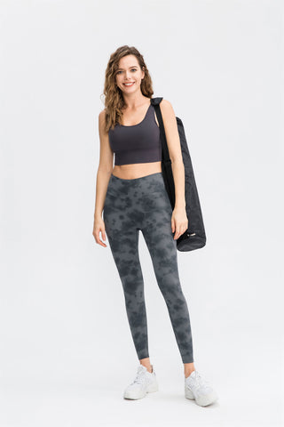 Leggings de yoga con efecto tie dye