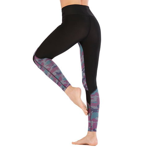 Pantalones de yoga con control de abdomen y estampado de leggings para ejercicios de levantamiento de cadera