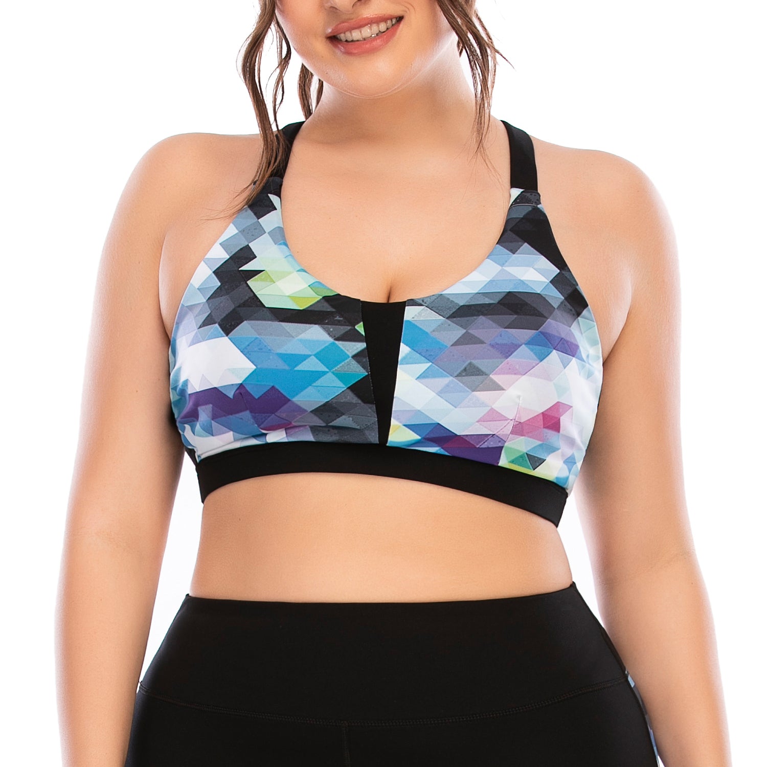 Printed Yoga Gym Tops for Plus Size