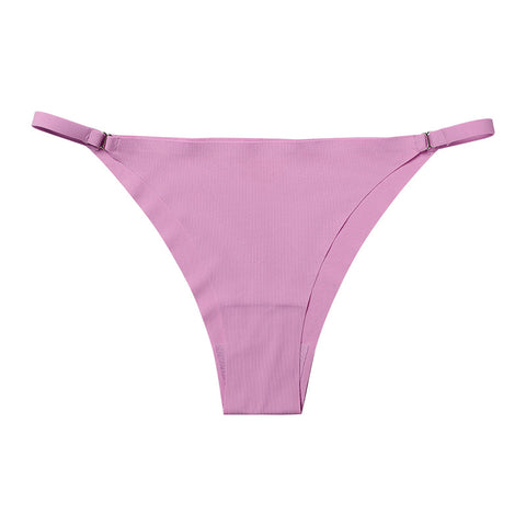 Metal Buckle Thong Panties