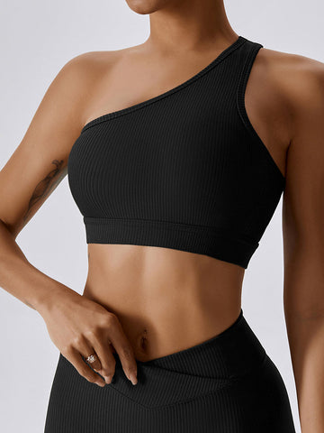 Yoga-BHs mit leichter Unterstützung und One-Shoulder-Design 