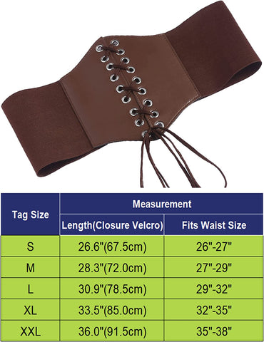 Cinturón corsé Waspie de Avidlove Cinturón con cordones Cinturón corsé gótico de cuero 
