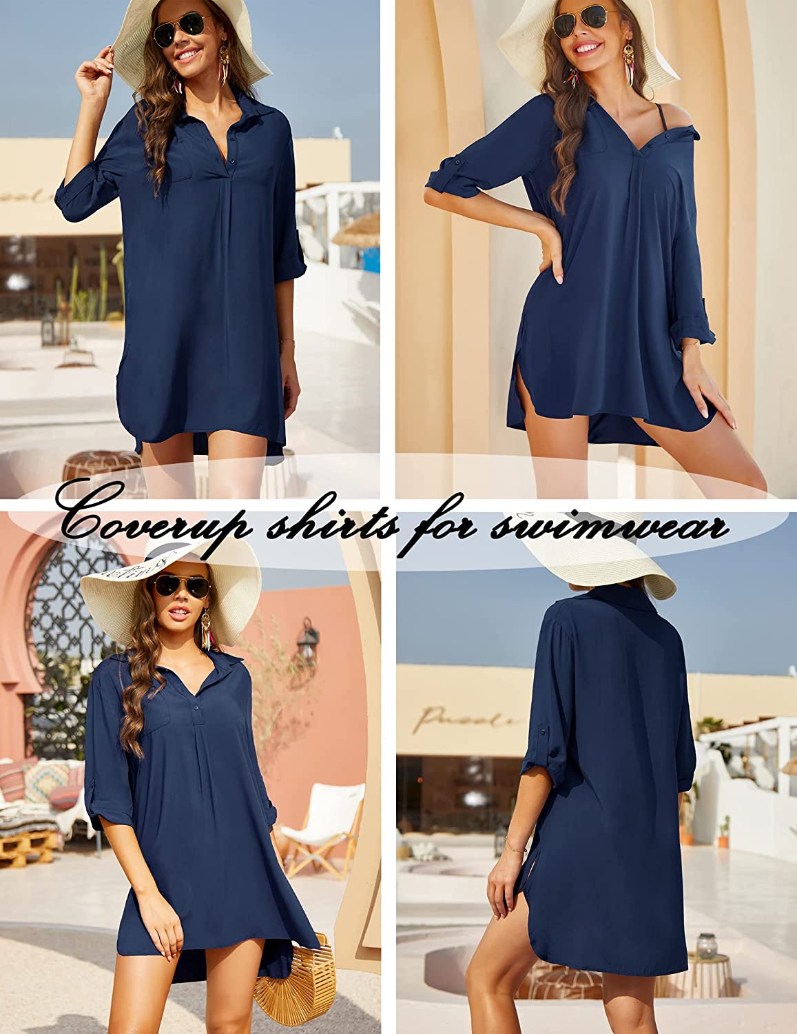 Avidlove Cover ups for Swimwear Beach Coverup Shirts Button Up Swimsuit