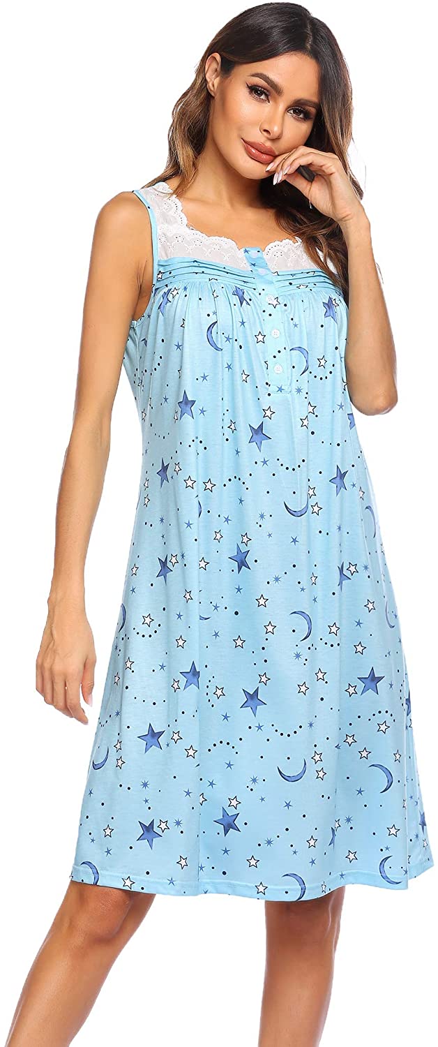 Cotton Sleeveless Nightdress