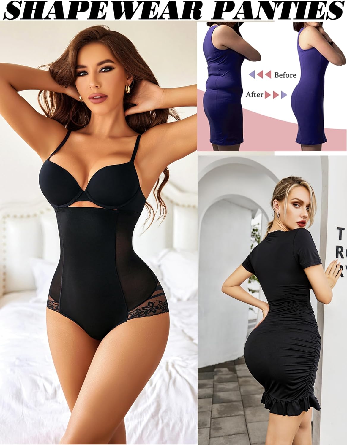 Avidlove Shapewear zur Bauchkontrolle, hoch taillierte Unterwäsche, Taillenmieder 