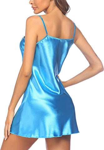 Avidlove Sleepwear Satin Nightgown Mini Slip Chemise Short Nightwear