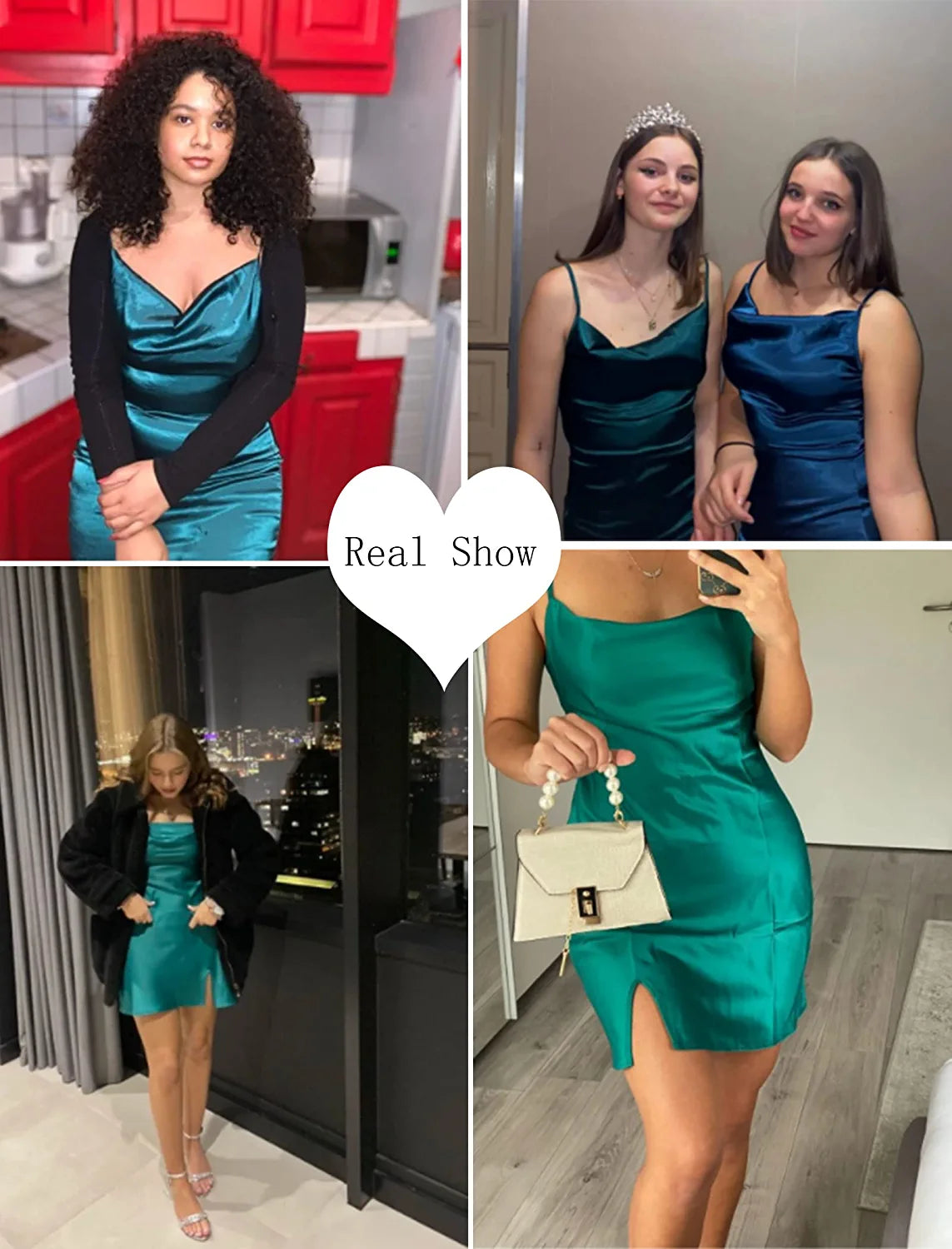 Avidlove Bodycon Partykleider Spaghettiträger gerüschtes Mini-Clubkleid XS-XL 