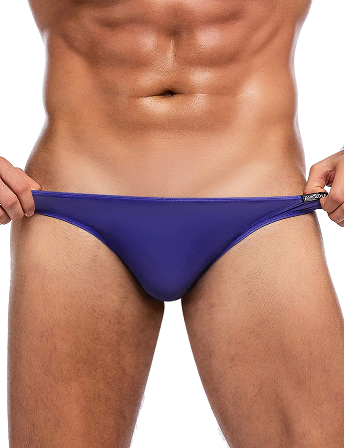 Pack de 4 calzoncillos tipo bikini elásticos de tiro bajo clásicos para hombre de Avidlove Underwear 