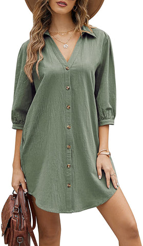 Button Tunic Dress