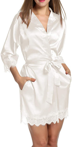 Short Satin Robes