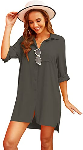 button-down Swim Beachwear